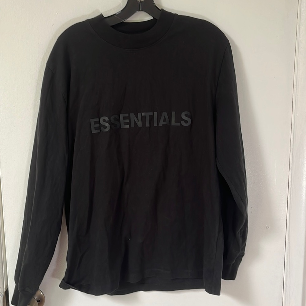 Fear of God Essentials Crew Neck Black Pullover Long Sleeve Men’s Small